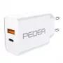 Oplader voor mobiele apparaten PEDEA 60040100 universeel wit AC snelladen binnen