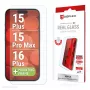 Displex displayschermfolie (10H) voor Apple iPhone 15 Plus/15 Pro Max/16 Plus, Eco-montageframe, krasvast