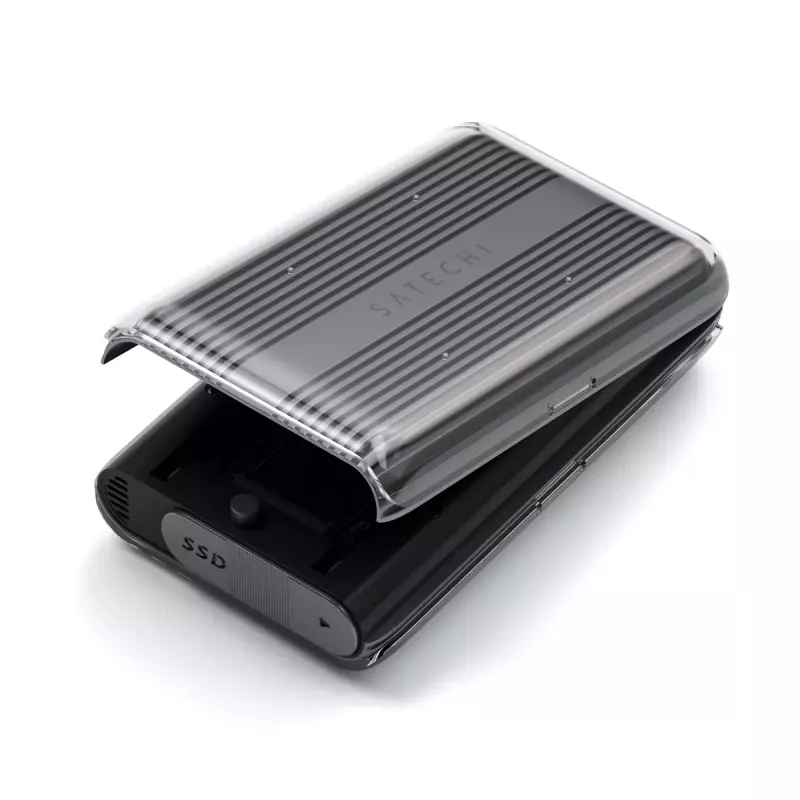 SSD-behuizing Satechi USB4 NVMe SSD Pro 4 TB 40 Gbit/s grijs transparant