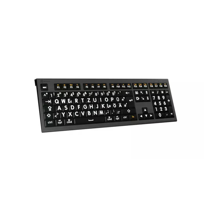 Logickeyboard LKB-LPWB-A2M-DE toetsenbord universeel USB QWERTZ Duits zwart