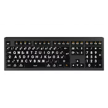 Logickeyboard LKB-LPWB-A2M-DE toetsenbord universeel USB QWERTZ Duits zwart