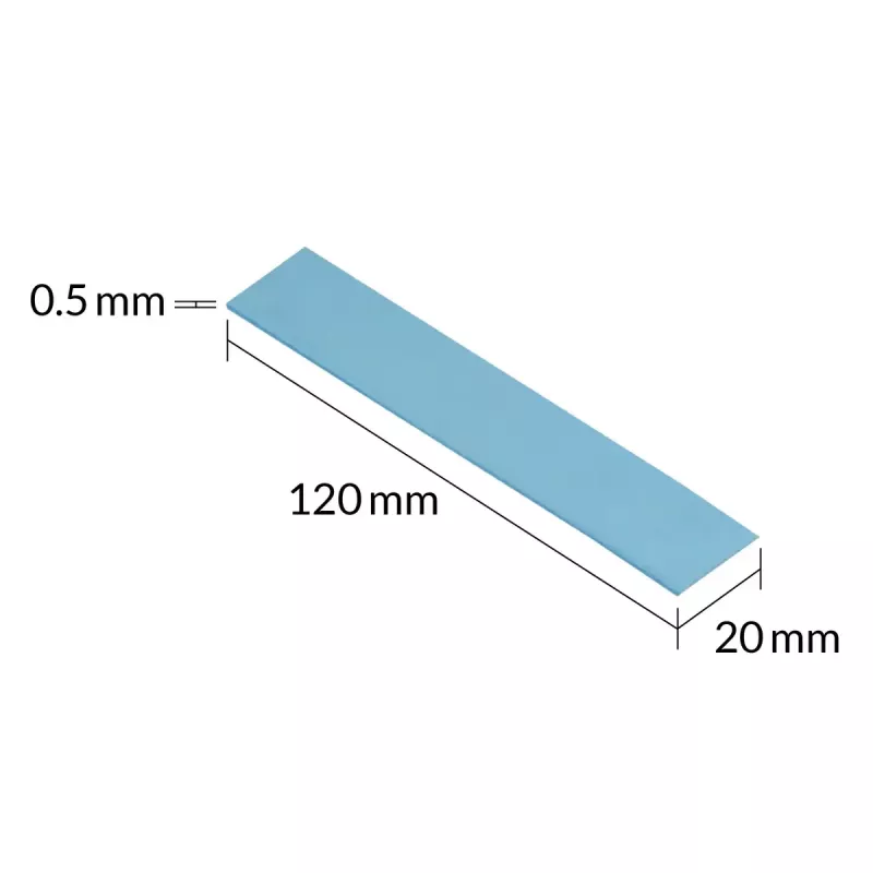 ARCTIC TP-3 Premium-Performance warmtegeleidingspad 120 x 20 mm, 0,5 mm