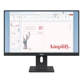 Lenovo ThinkVision E24-40 monitor, 60,5 cm (23,8 inch), 1920 x 1080 pixels, Full HD, LCD, 6 ms, zwart