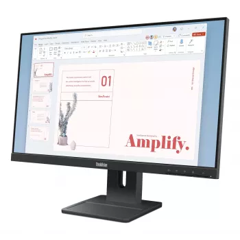 Lenovo ThinkVision E24-40 monitor, 60,5 cm (23,8 inch), 1920 x 1080 pixels, Full HD, LCD, 6 ms, zwart