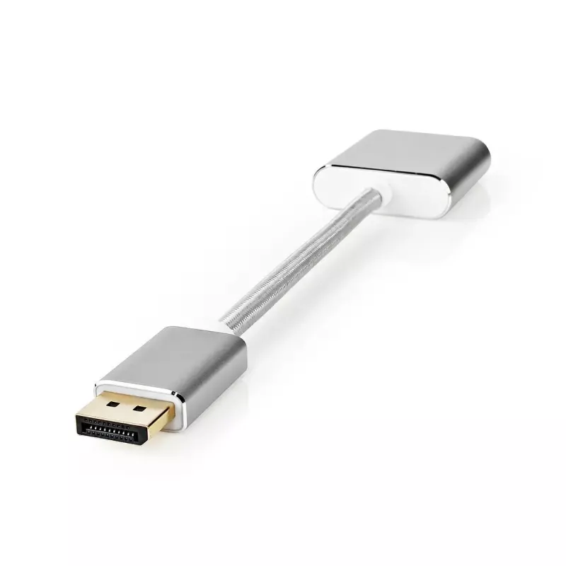 Nedis CCTB37250AL02 videoadapterkabel 0,2 m DisplayPort DVI-D zilver