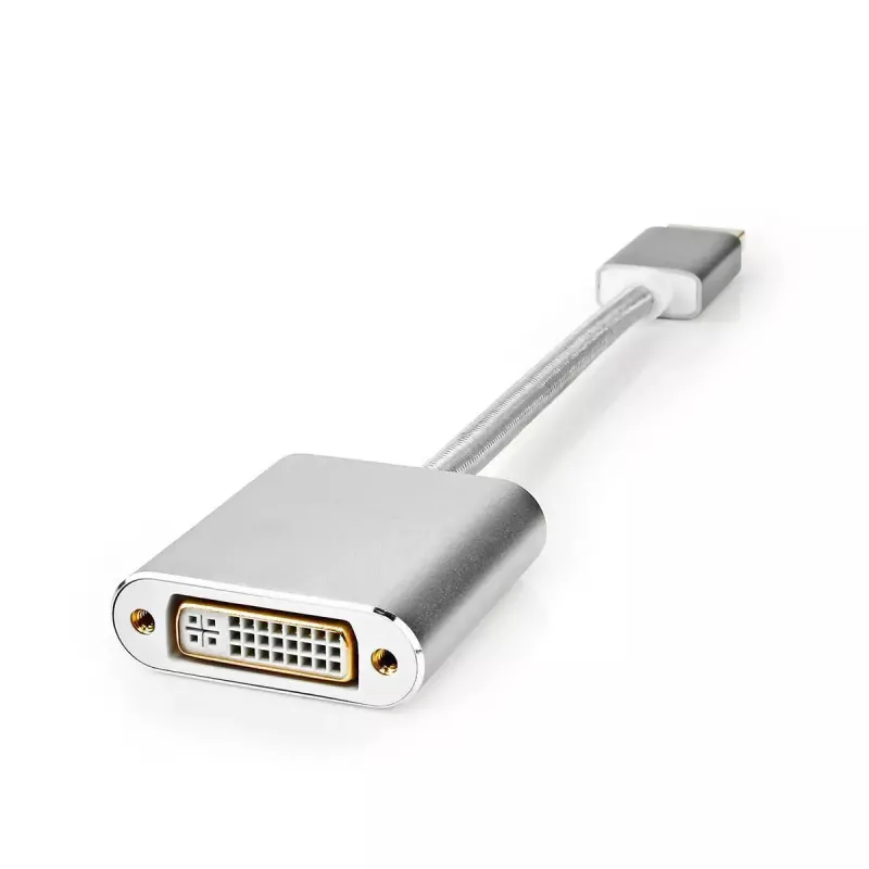 Nedis CCTB37250AL02 videoadapterkabel 0,2 m DisplayPort DVI-D zilver