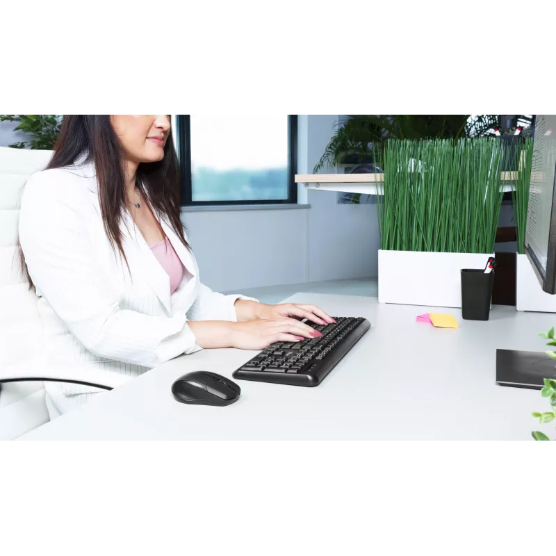 Trust TKM-350 Toetsenbord Muis inclusief Office RF Draadloos QWERTZ Duits Zwart