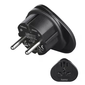 Hama 00223454 netstekker-adapter type E/F hybride universeel zwart