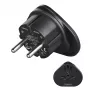 Hama 00223454 netstekker-adapter type E/F hybride universeel zwart