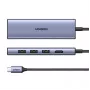 USB Type-C hub UGREEN 20956A met HDMI en USB 3.0, 5 Gbit/s, 4K 3840x2160, zilver