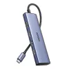 USB Type-C hub UGREEN 20956A met HDMI en USB 3.0, 5 Gbit/s, 4K 3840x2160, zilver