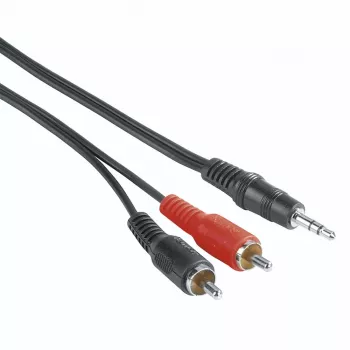 Audiokabel Hama 00205107 5m 3,5mm 2x cinch stekker zwart rood