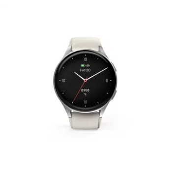 Hama smartwatch 8900 3,35 cm (1,32 inch) AMOLED 42 mm digitaal 466 x 466 pixel touchscreen zilver GPS (satelliet)