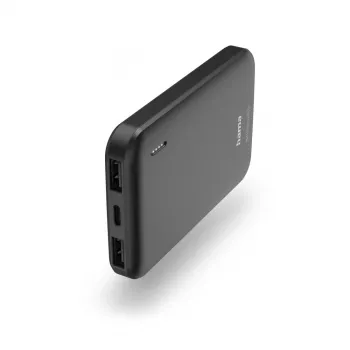 Hama Pocket 5 powerbank, 5000 mAh, uitgangen: 2x USB-A, antraciet
