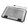 Hama 00126807 aluminium laptopkoeler, kantelbaar, 2 ventilatoren, tot 39,6 cm (15,6 inch), zwart