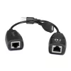 Techly IUSB-EXTENDTY5 USB-extender via Cat.5e/6-kabel tot 50 m, USB naar RJ-45, zwart