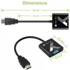 Techly kabeladapter converter HDMI naar VGA zwart 0,1 m 1920x1200 60 Hz