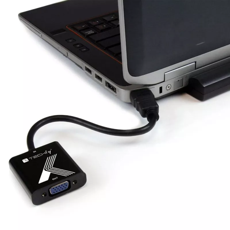 Techly kabeladapter converter HDMI naar VGA zwart 0,1 m 1920x1200 60 Hz