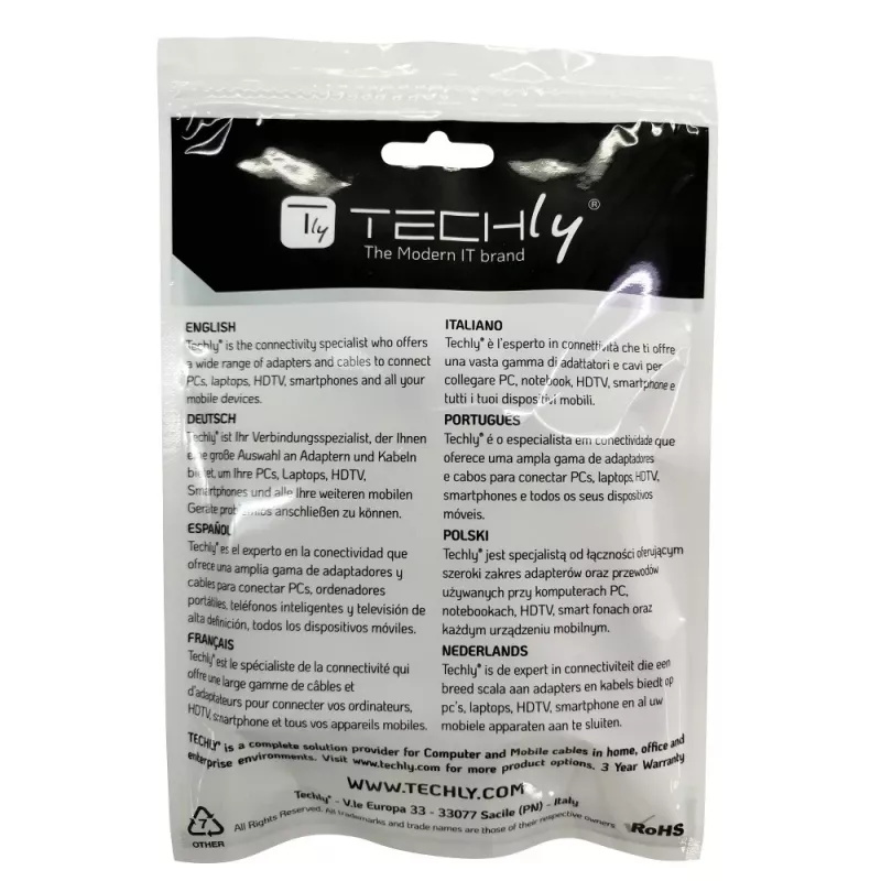 Techly kabeladapter converter HDMI naar VGA zwart 0,1 m 1920x1200 60 Hz