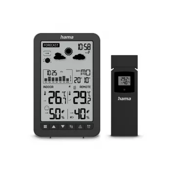 Hama Ko Samui zwart batterij binnen-buiten-thermometer-hygrometer