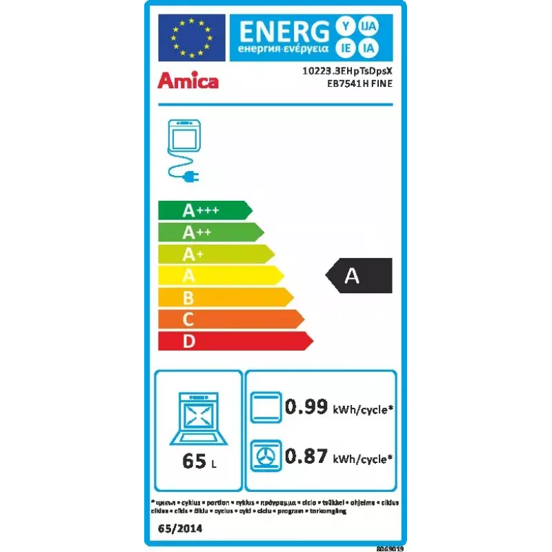 Inbouwoven Amica EB7541H FINE, elektrische oven