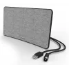 Indoor tv-antenne Hama Fabric Design zwart grijs USB 2 m