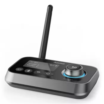 Draadloze audiozender/-ontvanger HAMA Link.it duo 3,5 mm, Bluetooth, 10 m bereik, USB-gevoed, zwart