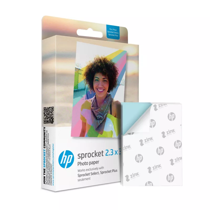 HP Sprocket Select/Plus fotopapier HPIZL2X350, 2,3x3,4 inch (5,8 x 8,6 cm), 50 vellen