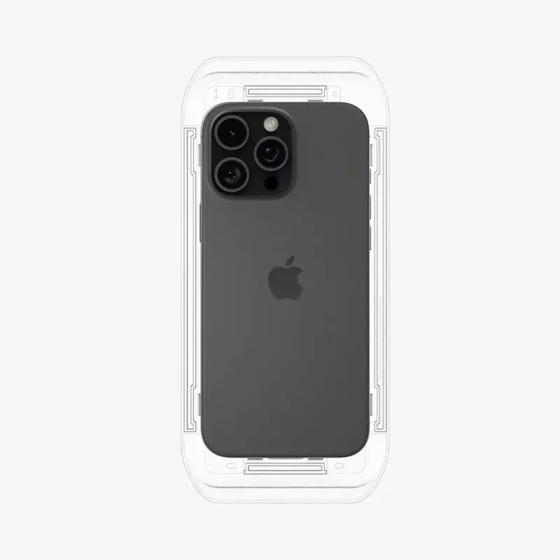Displayschermbescherming Spigen GLAS.tR EZ Fit Apple iPhone 16 Pro gehard glas transparant 2 stk.