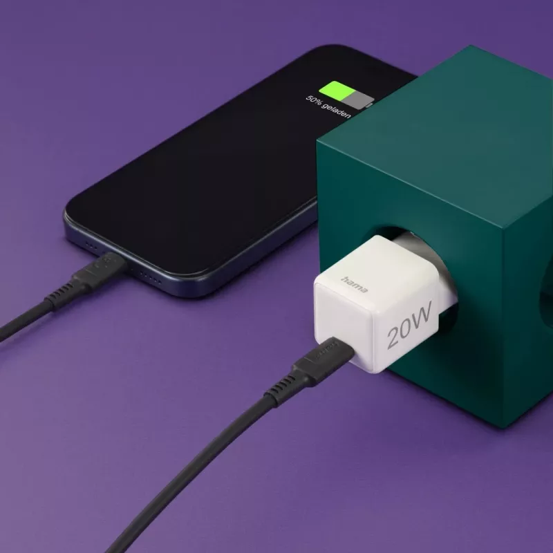 Oplader indoor Hama 00201980 snelladen wit USB Type-C