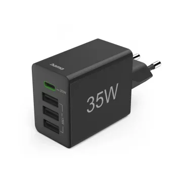 Hama 00201990 mobiele oplader headset, powerbank, smartphone, tablet zwart AC snelladen indoor
