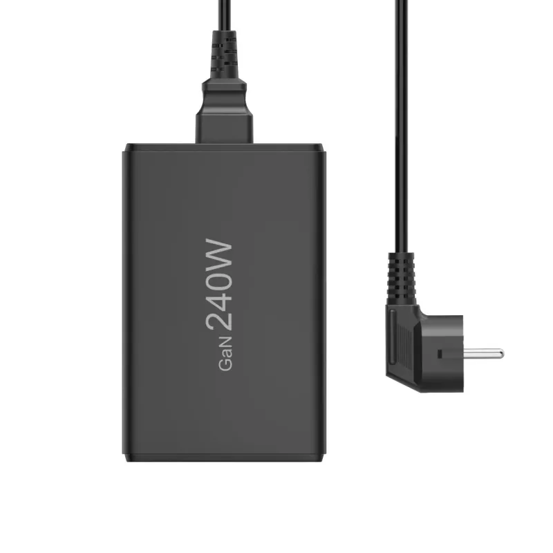Oplaadstation HAMA 201977, 240W totaal, 4× USB-C, 1× USB-A, zwart