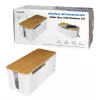 Stopcontactafdekking LogiLink KAB0075 bamboedeksel wit