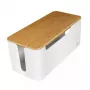 Stopcontactafdekking LogiLink KAB0075 bamboedeksel wit