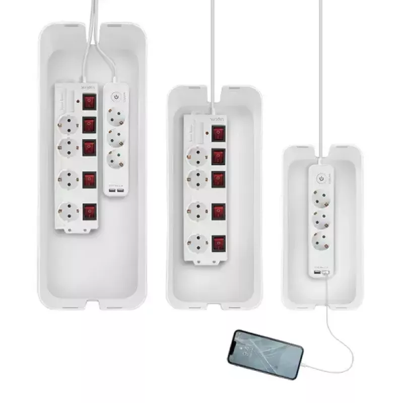 Kabelbox LogiLink KAB0078 universeel wit 3 stuks