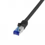 Netwerkkabel LogiLink C6A013S RJ-45 Cat6a 0,25 m zwart
