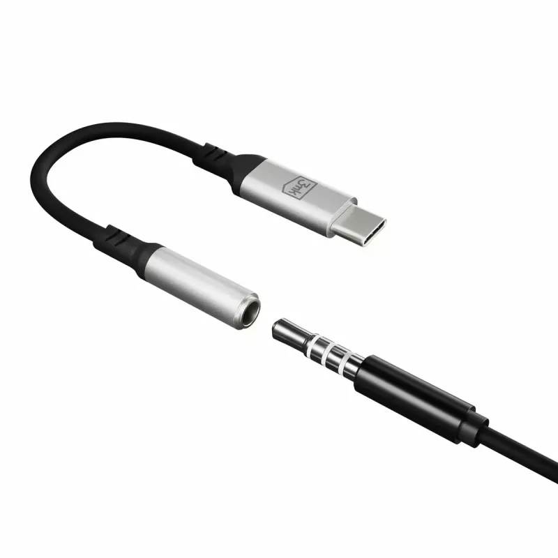 3,5 mm USB-kabel 3MK jack 3,5 mm 1 st. USB-C naar jack 3,5 mm