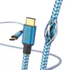 Hama Reflective USB-kabel USB 2.0 1,5 m USB-C blauw