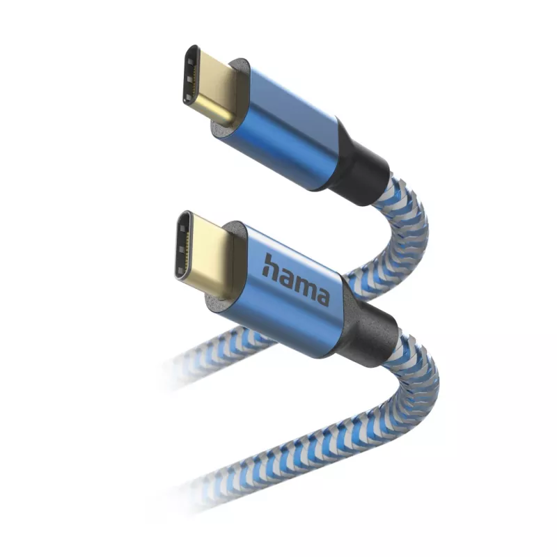 Hama Reflective USB-kabel USB 2.0 1,5 m USB-C blauw