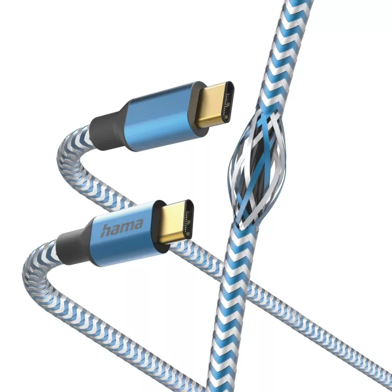Hama Reflective USB-kabel USB 2.0 1,5 m USB-C blauw