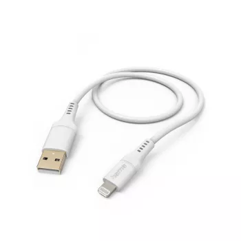 Hama flexibele kabel 1,5 m wit Lightning naar USB-A 2,4 A