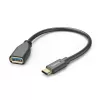Hama 00201605 OTG USB-adapterkabel, USB-C-stekker naar USB-A-bus, USB 3.2, 5 Gbit/s, 0,15 m, zwart