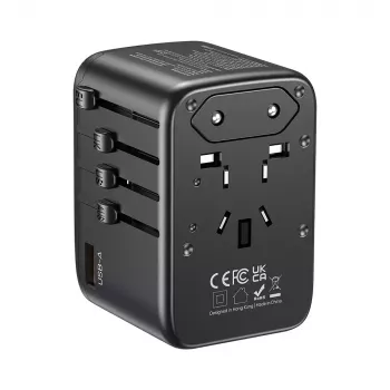 Reisadapter UNITEK P1122ABK01 universeel zwart Type-C G I
