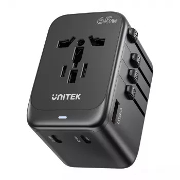 Reisadapter UNITEK P1122ABK01 universeel zwart Type-C G I