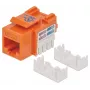 Intellinet Keystone Jack, Cat6, UTP, Punch-down, Oranje