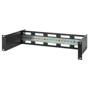 Intellinet 716345 in diepte verstelbare 19-inch DIN-railhouder, 2U