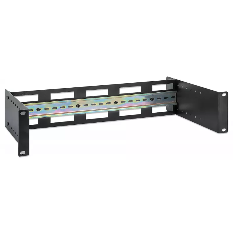 Intellinet 716345 in diepte verstelbare 19-inch DIN-railhouder, 2U