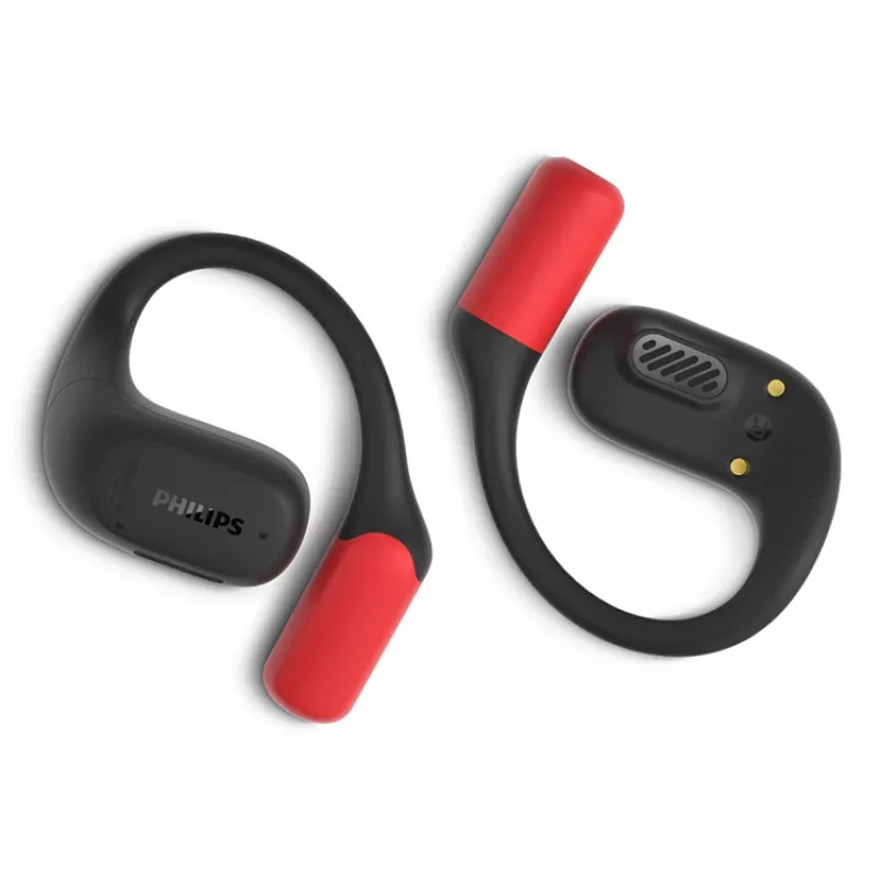 Philips 6000-serie TAA6709BK/00 Koptelefoon/Headset True Wireless Stereo (TWS) ear-hook sport Bluetooth zwart, rood