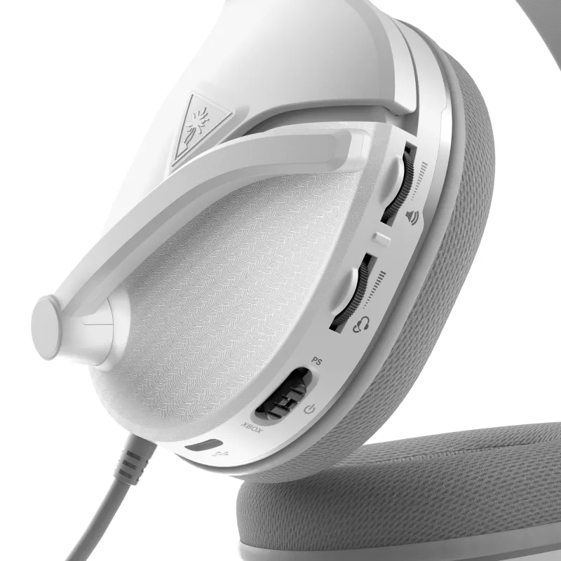 Turtle Beach Recon 200 wit Gen 2 bedrade versterkte gaming-headset – PS4, PS5, Xbox Series X|S, One en pc