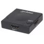 Manhattan HDMI-switch 2-poorts, 1080p, verbindt 2 HDMI-bronnen met 1 beeldscherm, automatisch en handmatig schakelen (via knop), geen externe voeding nodig, zwart, drie jaar garantie